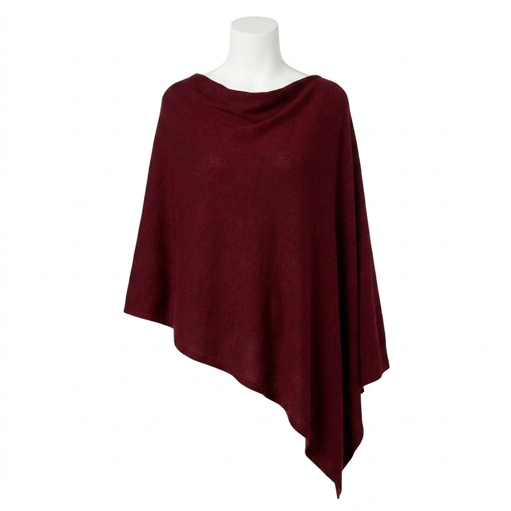 NEW COCO + CARMEN asymmetrical lightweight poncho in fig